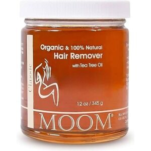 Moom Organic & Natural Hair Remover Sugar, Chamomile, Tea Tree Oil, Lemon 12oz